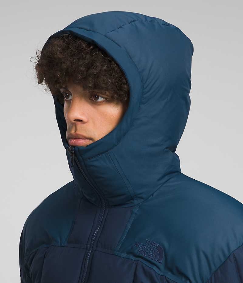 The North Face Lhotse Reversible Hoodie Aşağı Ceket Erkek Lacivert | TÜRKIYE PHUA