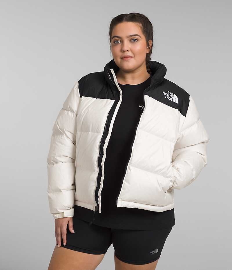 The North Face Plus 1996 Retro Nuptse Aşağı Ceket Kadın Beyaz | TÜRKIYE UYAW