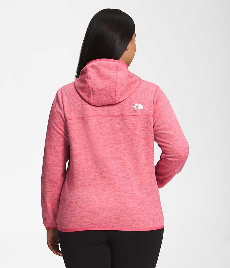 The North Face Plus Canyonlands Hoodie Polar Ceketler Kadın Pembe | TÜRKIYE UDPE