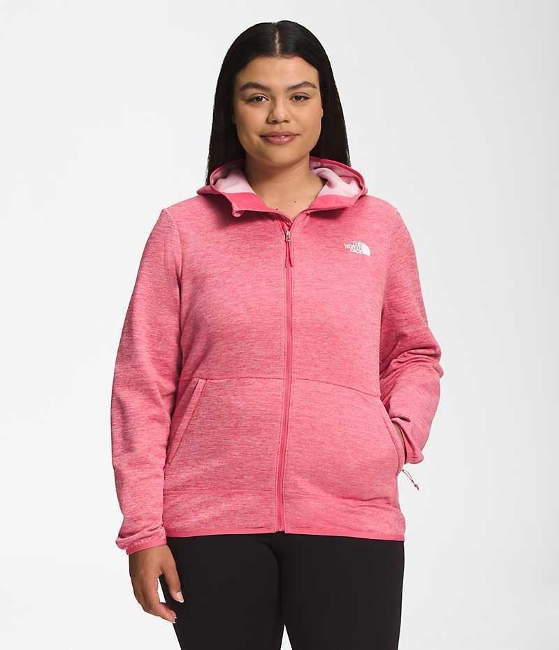 The North Face Plus Canyonlands Hoodie Polar Ceketler Kadın Pembe | TÜRKIYE UDPE