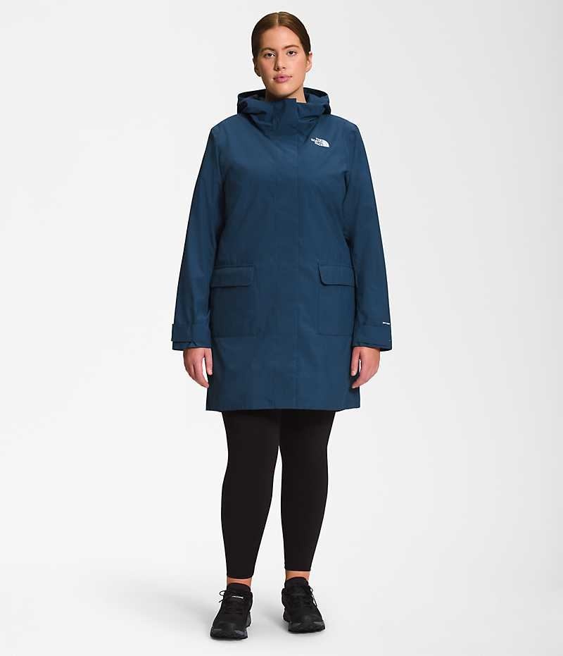 The North Face Plus City Breeze Rain II Parka Kadın Mavi | TÜRKIYE WBLG