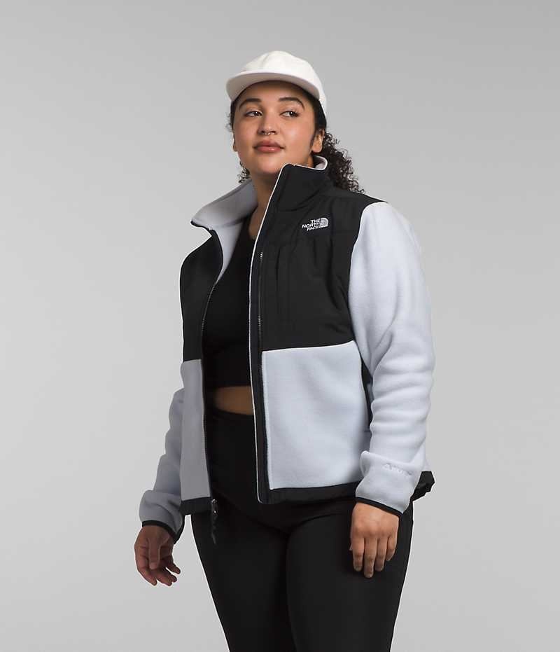 The North Face Plus Denali Polar Ceketler Kadın Siyah Beyaz | ISTANBUL XYQL