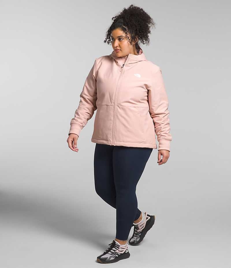 The North Face Plus Shelbe Raschel Hoodie Softshell Ceket Kadın Pembe | TÜRKIYE SRTV