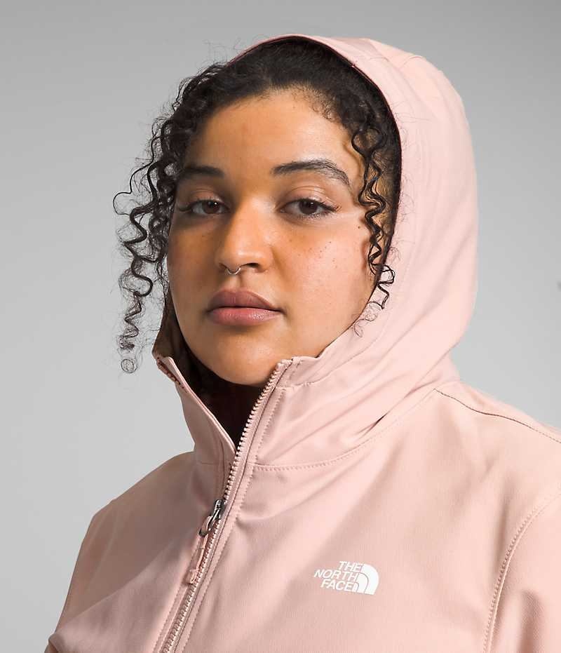 The North Face Plus Shelbe Raschel Hoodie Softshell Ceket Kadın Pembe | TÜRKIYE SRTV