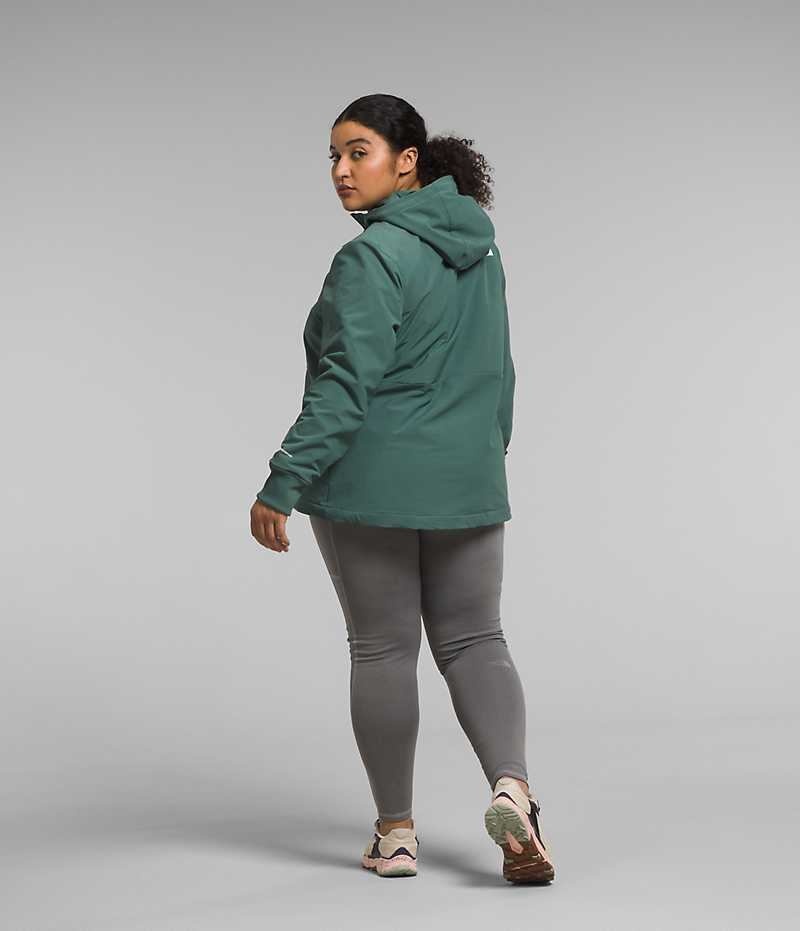 The North Face Plus Shelbe Raschel Hoodie Softshell Ceket Kadın Yeşil | ISTANBUL KGYO