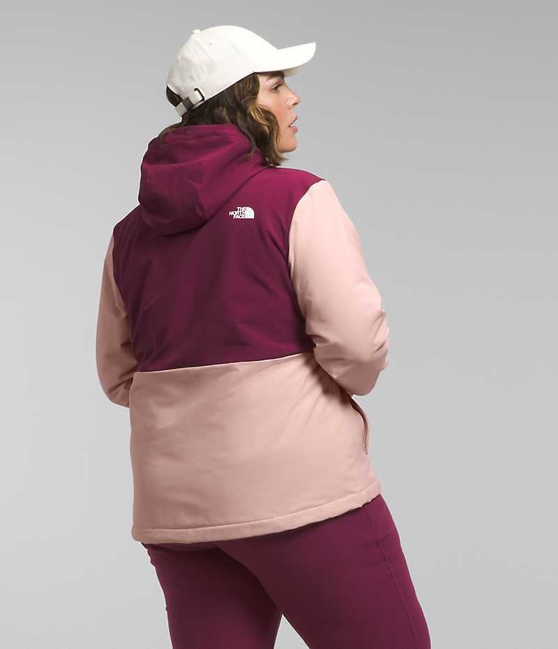 The North Face Plus Shelbe Raschel Hoodie Softshell Ceket Kadın Pembe | TÜRKIYE GOCA