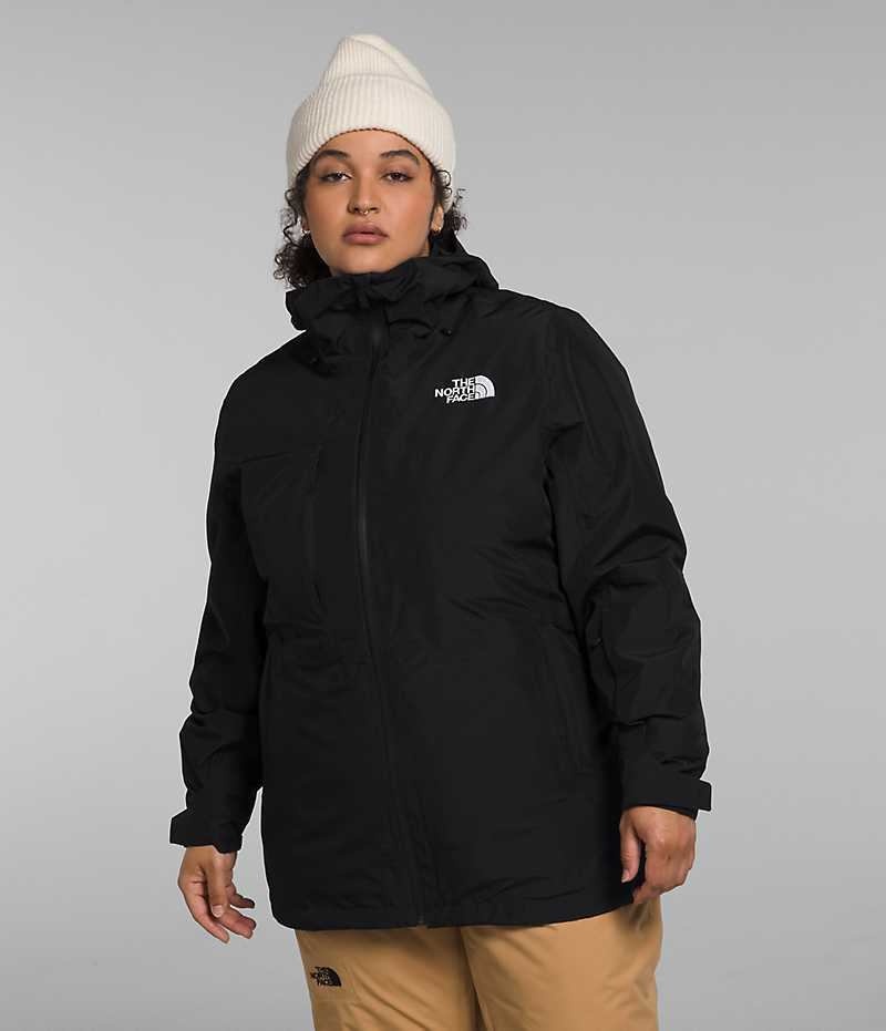 The North Face Plus ThermoBall™ Eco Snow Triclimate® Yalıtımlı Ceketler Kadın Siyah | ISTANBUL WHJT