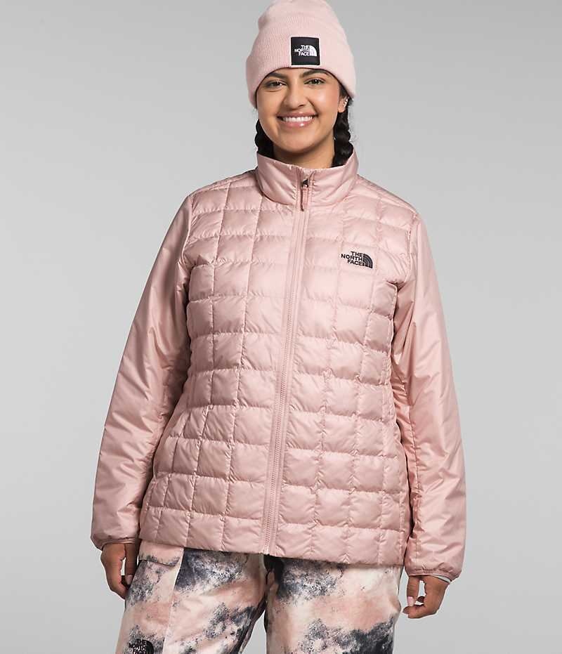 The North Face Plus ThermoBall™ Eco Snow Triclimate® Yalıtımlı Ceketler Kadın Pembe | TÜRKIYE VIUD