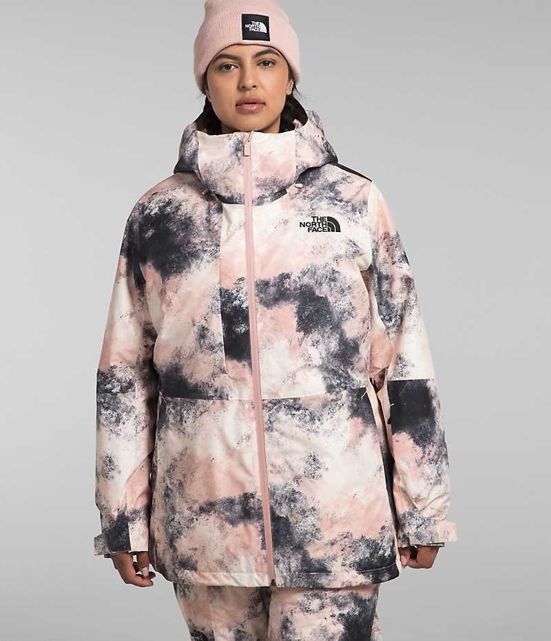 The North Face Plus ThermoBall™ Eco Snow Triclimate® Yalıtımlı Ceketler Kadın Pembe | TÜRKIYE VIUD