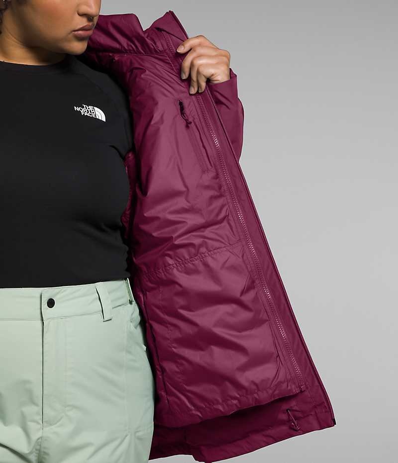 The North Face Plus ThermoBall™ Eco Snow Triclimate® Yalıtımlı Ceketler Kadın Kırmızı | ISTANBUL ZPTB