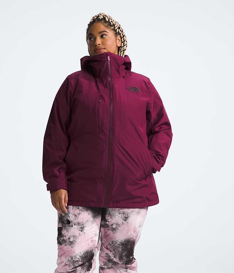 The North Face Plus ThermoBall™ Eco Snow Triclimate® Yalıtımlı Ceketler Kadın Kırmızı | ISTANBUL ZPTB