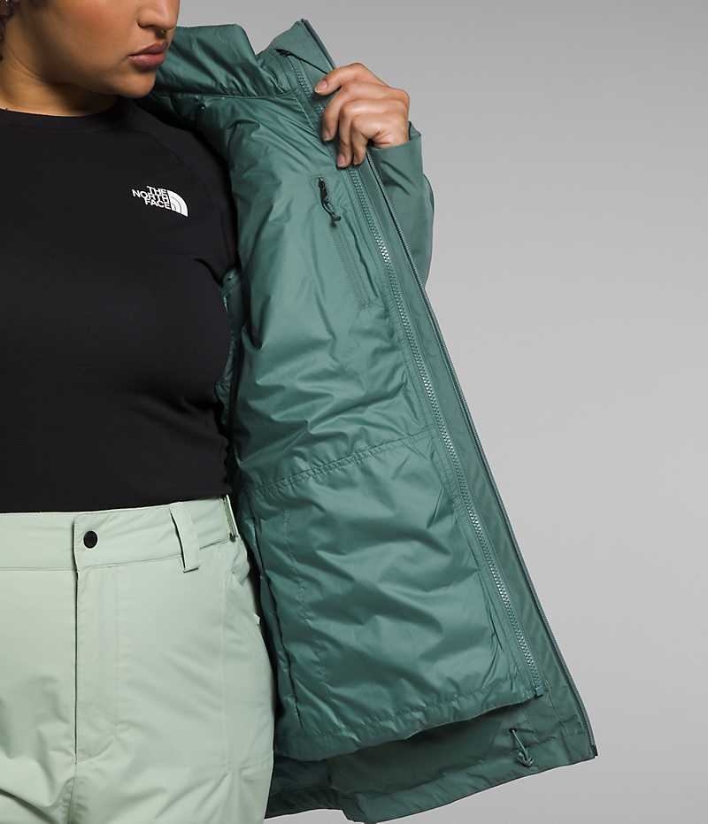 The North Face Plus ThermoBall™ Eco Snow Triclimate® Yalıtımlı Ceketler Kadın Yeşil | TÜRKIYE DLVN