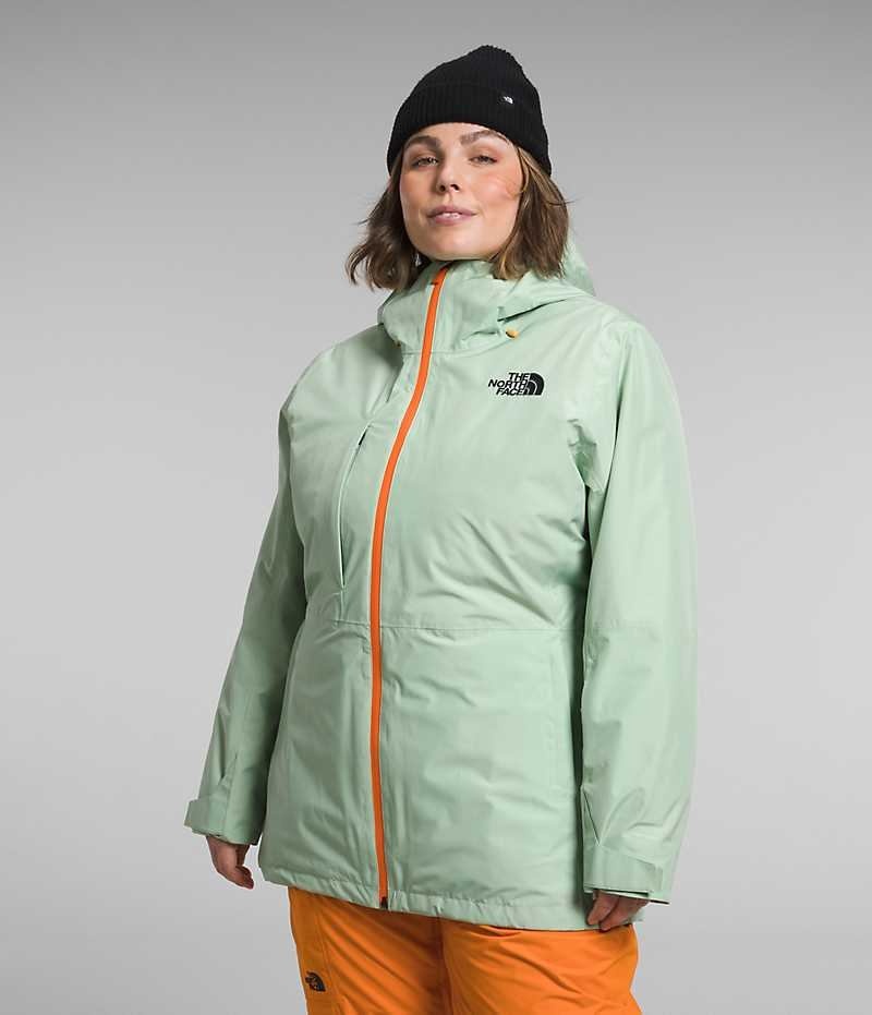 The North Face Plus ThermoBall™ Eco Snow Triclimate® Yalıtımlı Ceketler Kadın Nane | ISTANBUL VCYQ