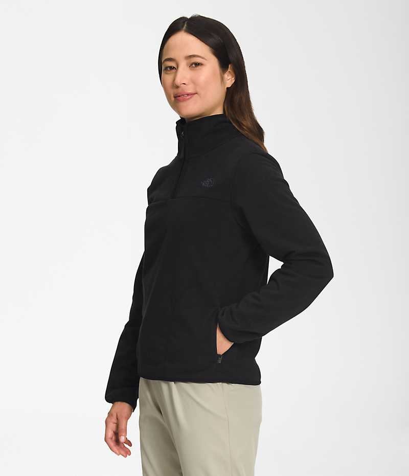 The North Face Polar Osito ¼-Zip Sweatshirt Kadın Siyah | ISTANBUL IZUE