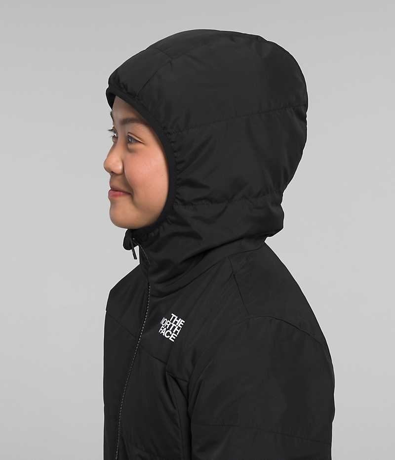 The North Face Reversible Mossbud Parka Kiz Çocuk Siyah | TÜRKIYE DOEM