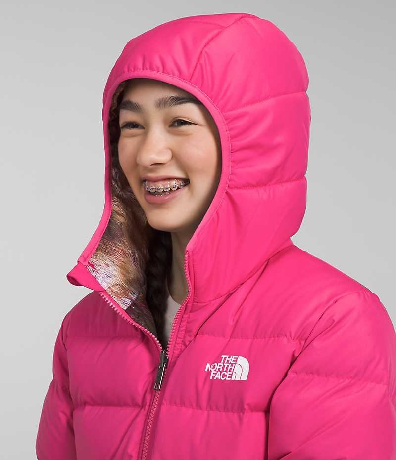 The North Face Reversible North Kukuletalı Aşağı Ceket Kiz Çocuk Pembe | ISTANBUL MCRL