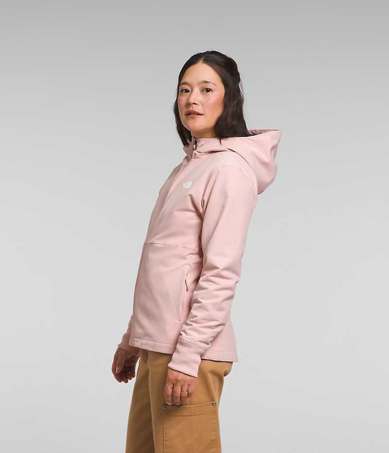 The North Face Shelbe Raschel Hoodie Softshell Ceket Kadın Pembe | TÜRKIYE OLTU