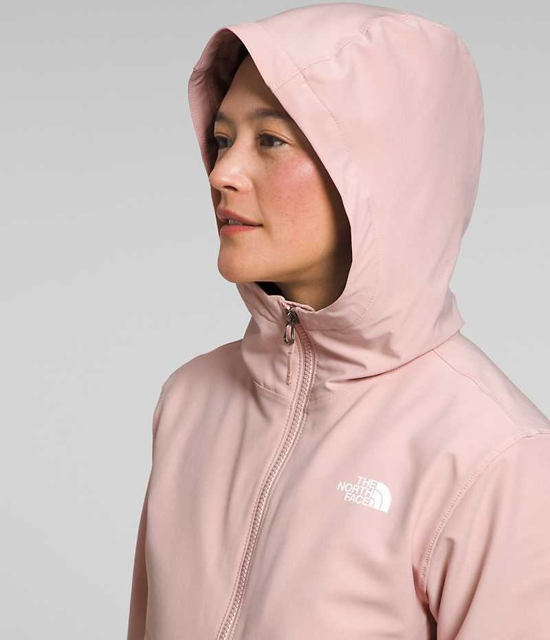 The North Face Shelbe Raschel Hoodie Softshell Ceket Kadın Pembe | TÜRKIYE OLTU