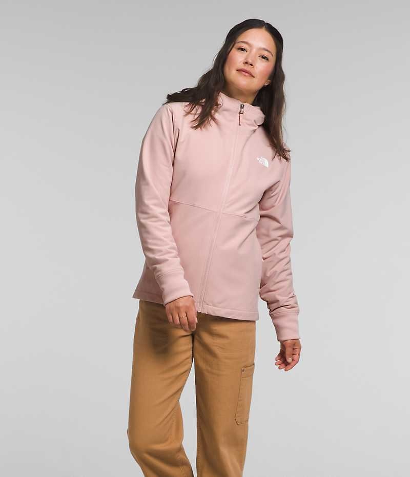 The North Face Shelbe Raschel Hoodie Softshell Ceket Kadın Pembe | TÜRKIYE OLTU