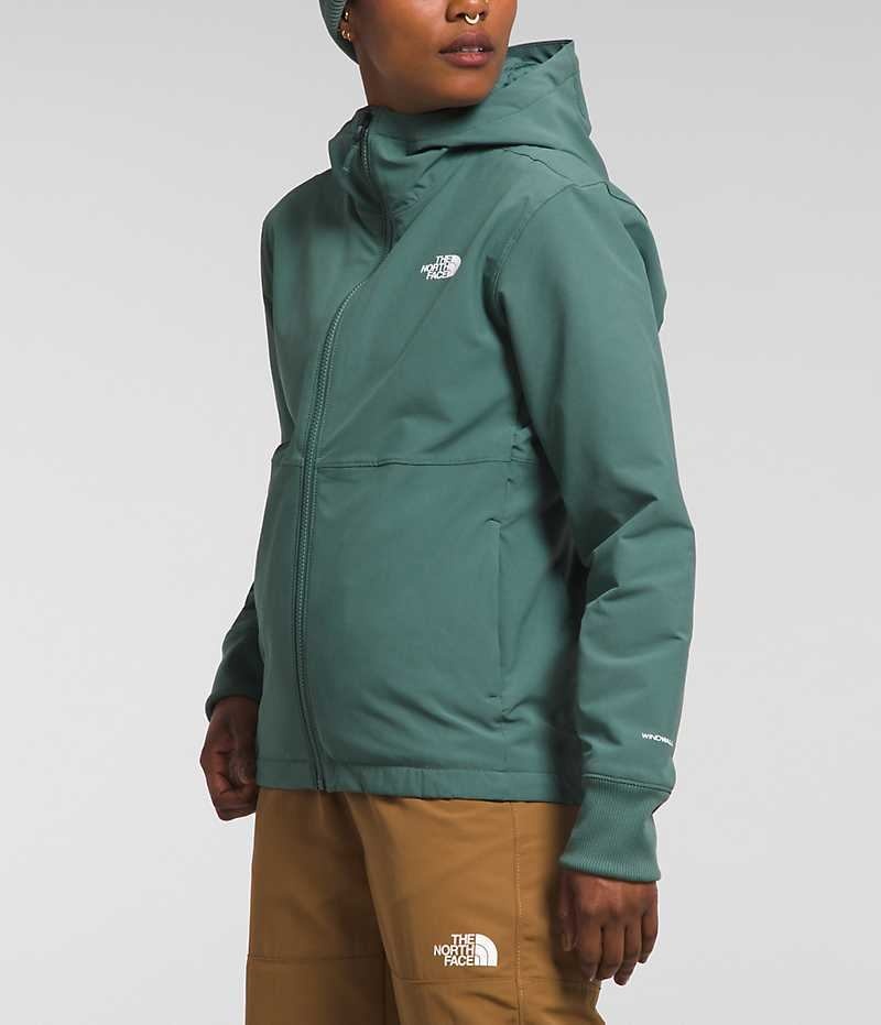 The North Face Shelbe Raschel Hoodie Softshell Ceket Kadın Yeşil | ISTANBUL FJBI