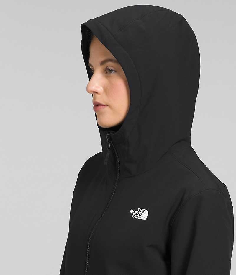 The North Face Shelbe Raschel Hoodie Softshell Ceket Kadın Siyah | ISTANBUL OIJD