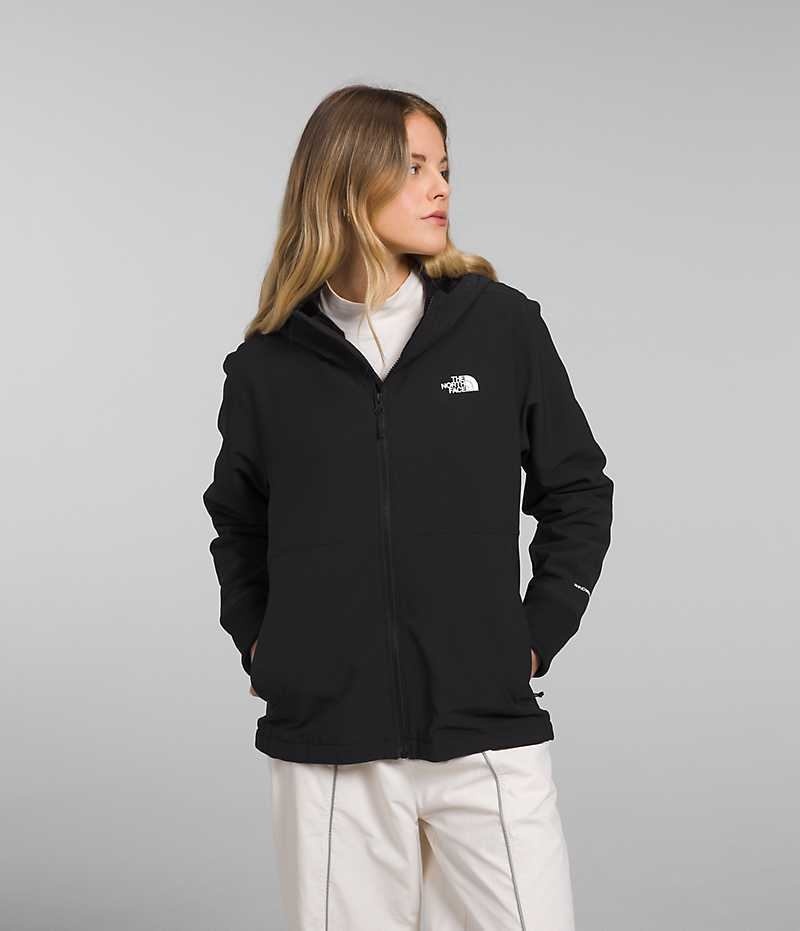 The North Face Shelbe Raschel Hoodie Softshell Ceket Kadın Siyah | ISTANBUL OIJD