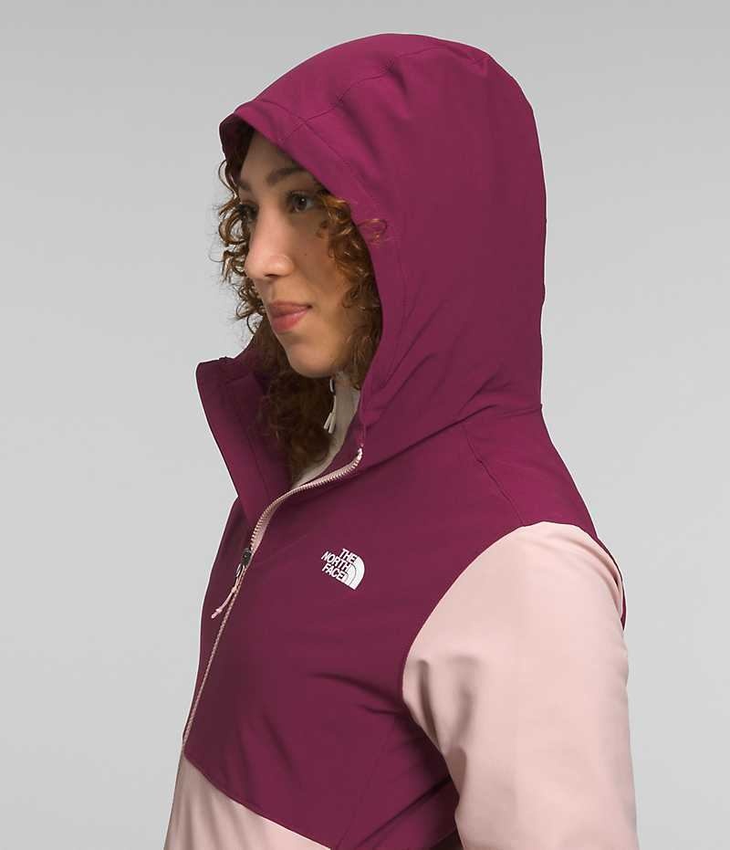 The North Face Shelbe Raschel Hoodie Softshell Ceket Kadın Pembe | TÜRKIYE XINQ