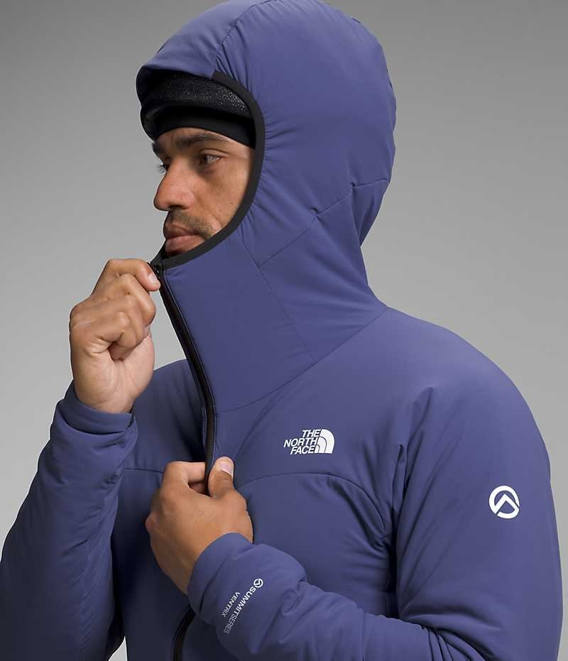 The North Face Summit Series Casaval Hoodie Hibrit Ceket Erkek Mavi | TÜRKIYE IMTQ