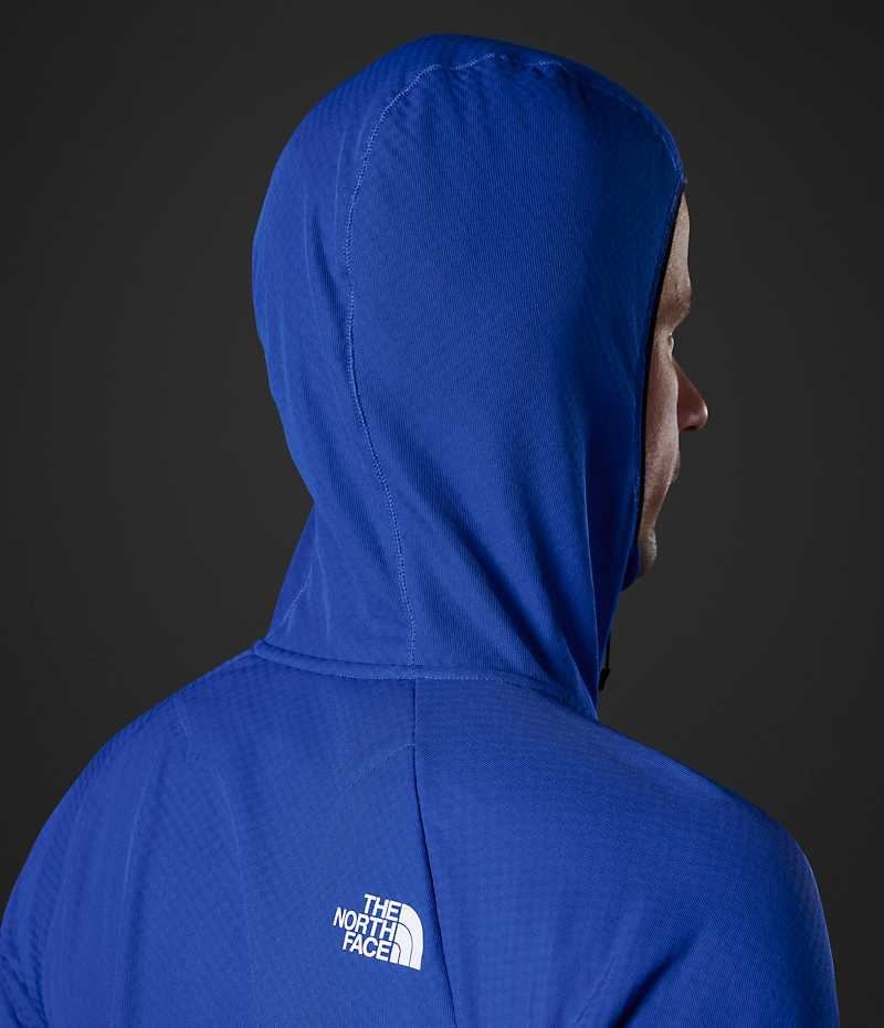 The North Face Summit Series FUTUREFLEECE™ Full-Zip Hoodie Polar Ceketler Erkek Mavi | TÜRKIYE IVNR