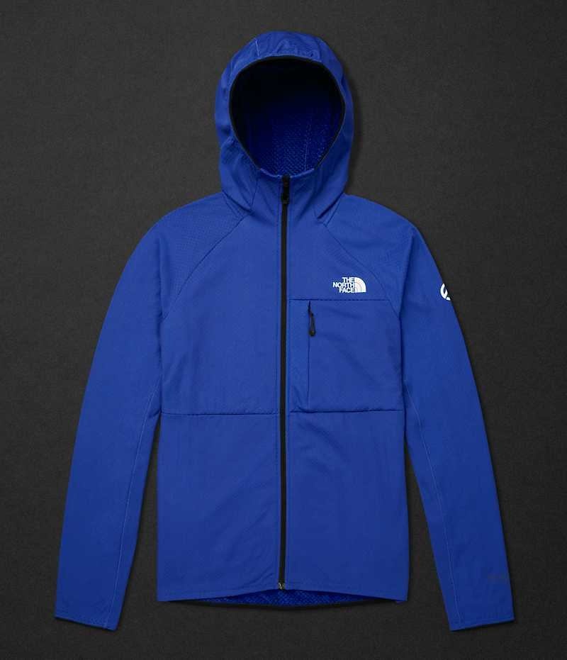 The North Face Summit Series FUTUREFLEECE™ Full-Zip Hoodie Polar Ceketler Erkek Mavi | TÜRKIYE IVNR