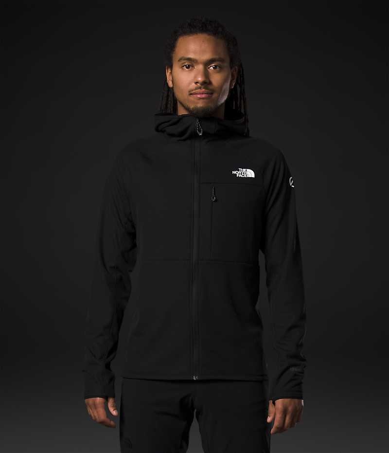 The North Face Summit Series FUTUREFLEECE™ Full-Zip Hoodie Polar Ceketler Erkek Siyah | ISTANBUL DKAW