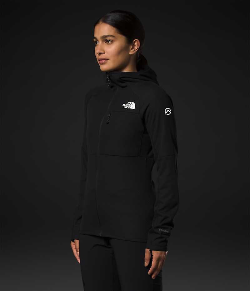 The North Face Summit Series FUTUREFLEECE™ Full-Zip Hoodie Polar Ceketler Kadın Siyah | ISTANBUL JAPL