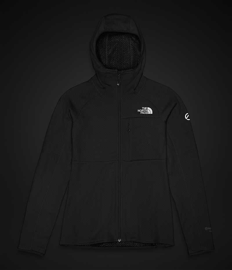 The North Face Summit Series FUTUREFLEECE™ Full-Zip Hoodie Polar Ceketler Kadın Siyah | ISTANBUL JAPL