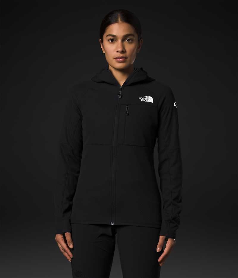 The North Face Summit Series FUTUREFLEECE™ Full-Zip Hoodie Polar Ceketler Kadın Siyah | ISTANBUL JAPL