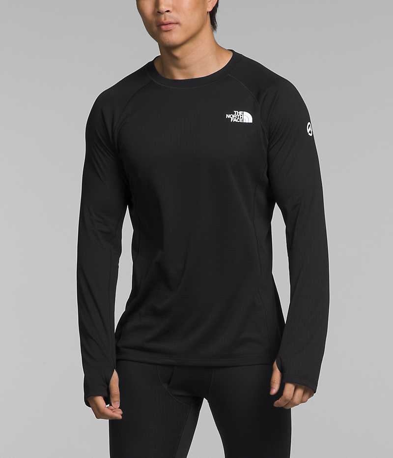 The North Face Summit Series Pro 120 Crew Sweatshirt Erkek Siyah | TÜRKIYE FVQG