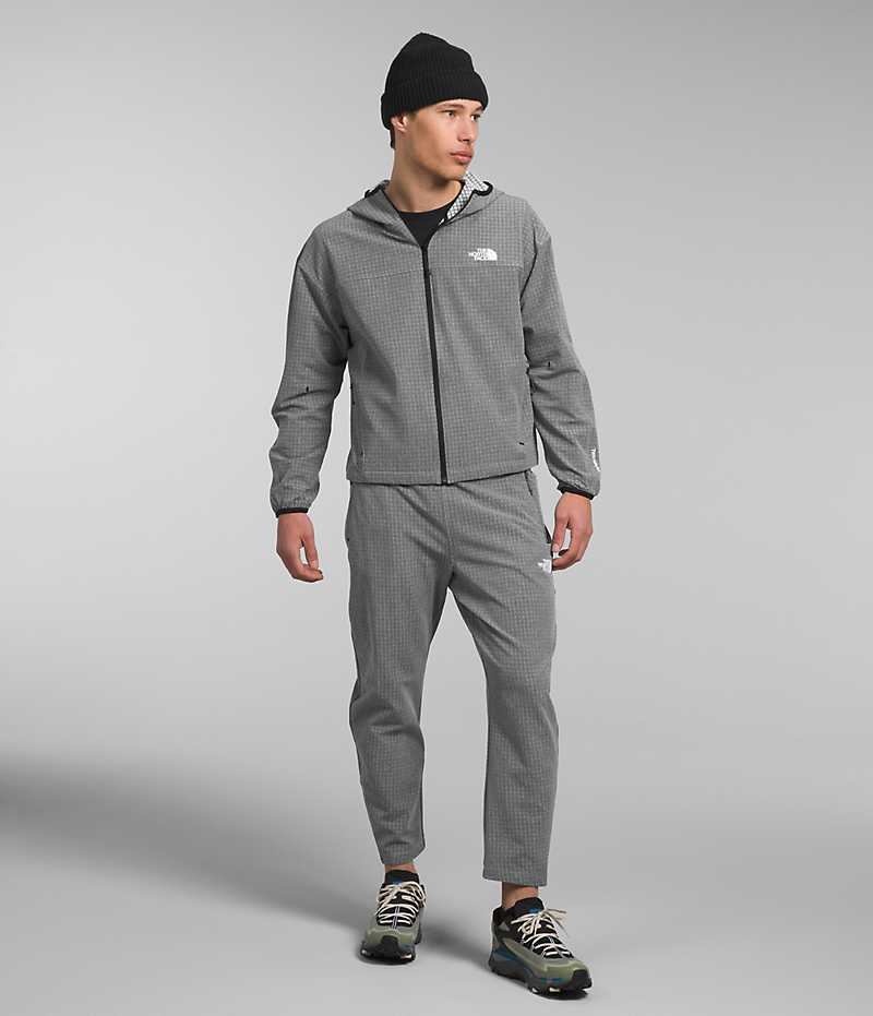 The North Face Tekware™ Grid Hoodie Polar Ceketler Erkek Gri | ISTANBUL RQIA