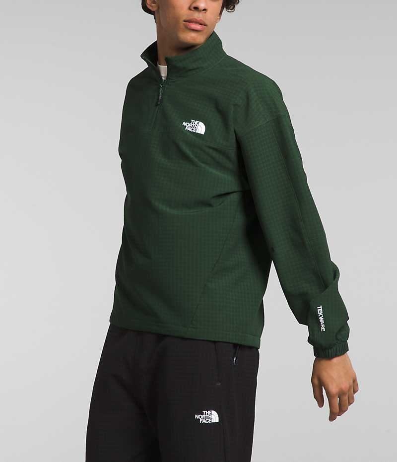 The North Face Tekware™ Grid ¼-Zip Sweatshirt Erkek Yeşil | ISTANBUL PSAN