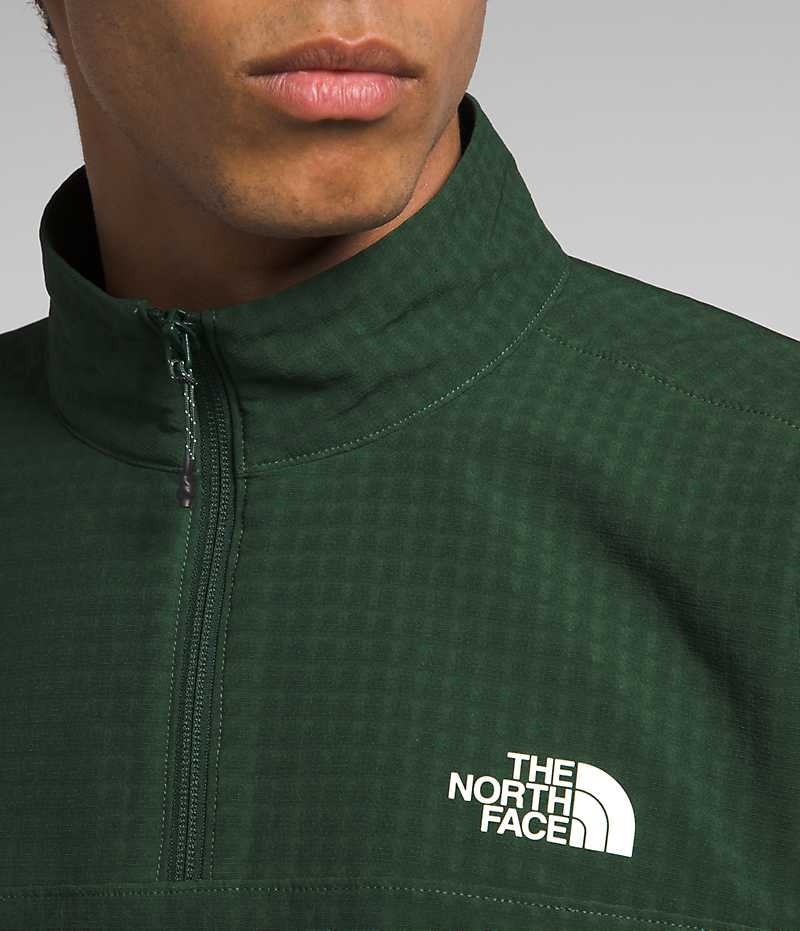 The North Face Tekware™ Grid ¼-Zip Sweatshirt Erkek Yeşil | ISTANBUL PSAN