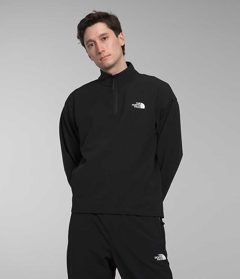 The North Face Tekware™ Grid ¼-Zip Sweatshirt Erkek Siyah | TÜRKIYE JTKF