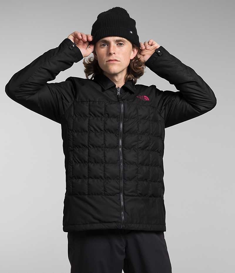 The North Face ThermoBall™ Eco Snow Triclimate® Kapüşonlu Ceket Erkek Küpe Çiçeği Siyah | ISTANBUL IOXE