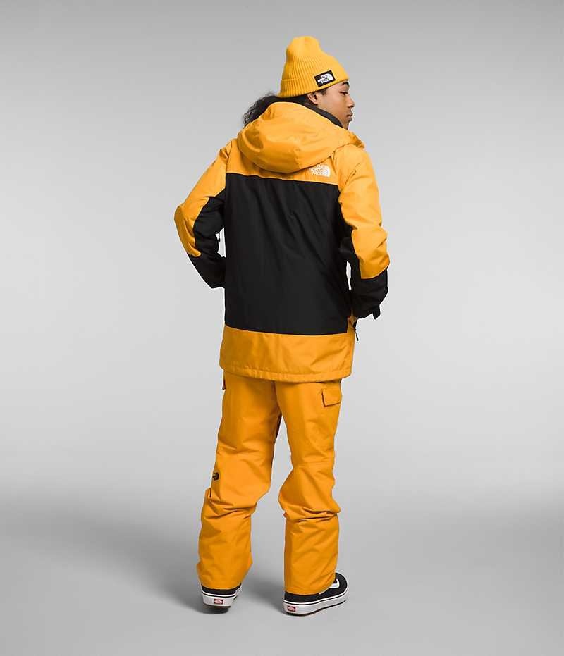 The North Face ThermoBall™ Eco Snow Triclimate® Kapüşonlu Ceket Erkek Altın Siyah | TÜRKIYE HCRM