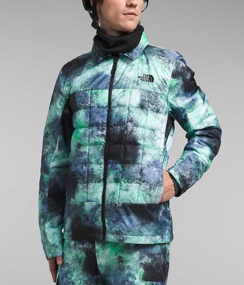 The North Face ThermoBall™ Eco Snow Triclimate® Kapüşonlu Ceket Erkek Mavi Siyah | TÜRKIYE VYIR