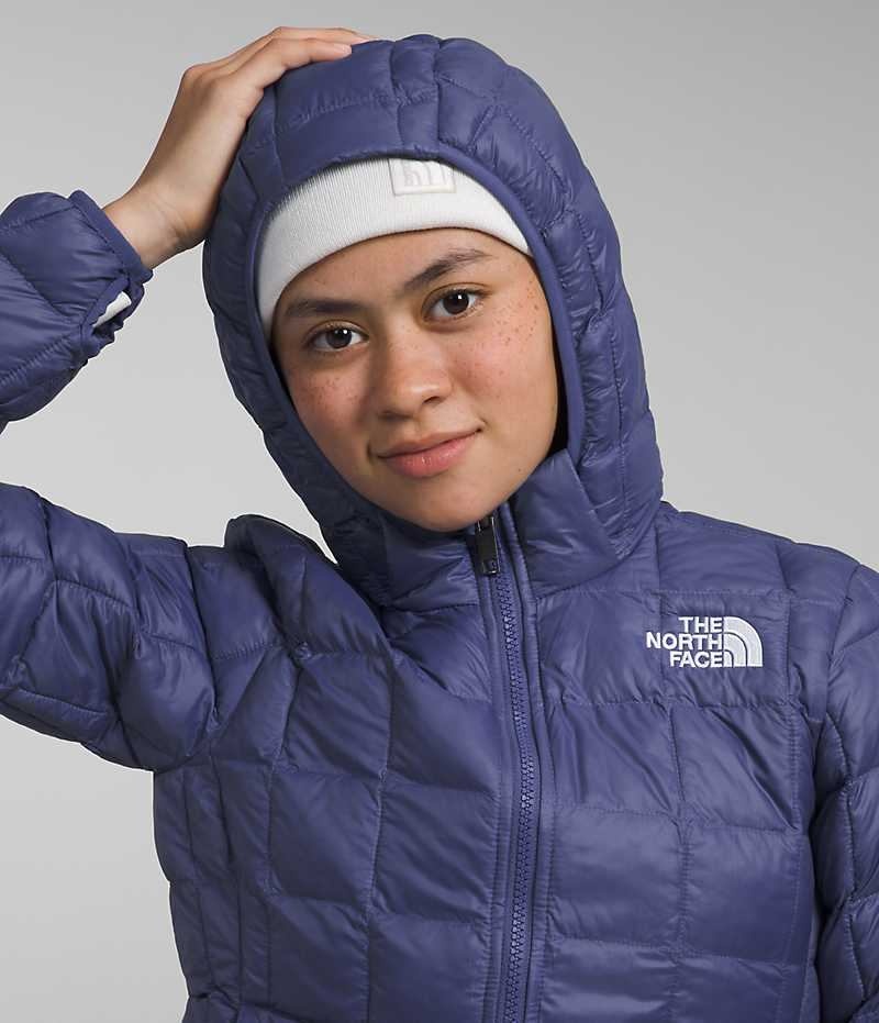 The North Face ThermoBall™ Kukuletalı Aşağı Ceket Kiz Çocuk Mavi | TÜRKIYE ZJQC