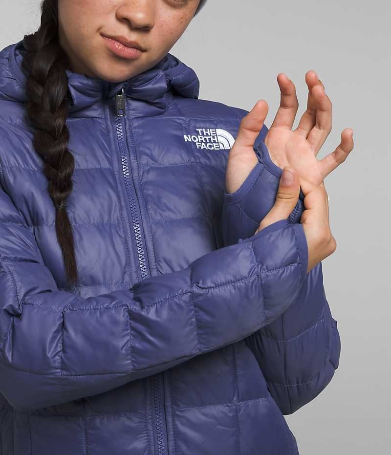 The North Face ThermoBall™ Kukuletalı Aşağı Ceket Kiz Çocuk Mavi | TÜRKIYE ZJQC