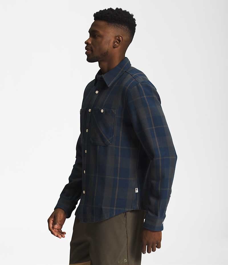 The North Face Valley Twill Flannel Gömlek Erkek Lacivert | TÜRKIYE IJNM