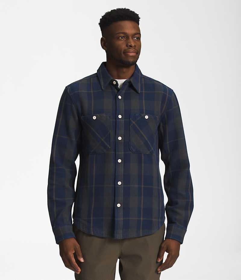 The North Face Valley Twill Flannel Gömlek Erkek Lacivert | TÜRKIYE IJNM